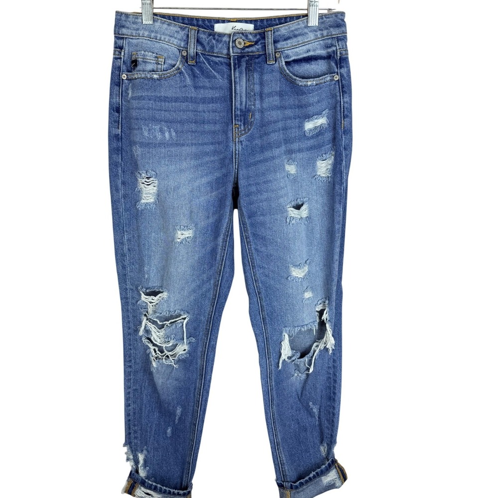 KanCan Womens High Rise Distressed Skinny Jeans Medium Wash Size 5/26 KC9187M